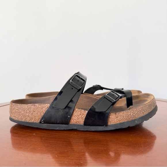 Birkenstock Shoes - Birkenstock Mayari Black Patent Birko-Flor Sandals | EU 38